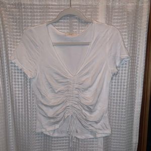 White ruched shirt